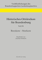 Historisches Ortslexikon für Brandenburg, Teil IX, Beeskow-Storkow