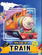 Train Coloring Book for Boys