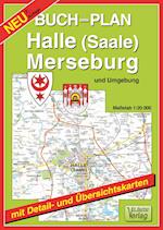 Buchstadtplan Halle (Saale) , Merseburg und Umgebung 1 : 20 000