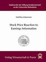 Johannsen, M: Stock Price Reaction to Earnings Information