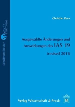 Ausgewählte Änderungen und Auswirkungen des IAS 19