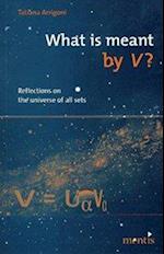 Arrigoni, T: What is meant by V?