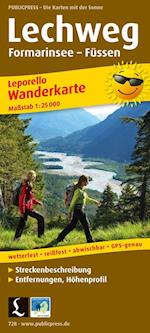 Lechweg, Formarinsee - Fussen, hiking map 1:25,000