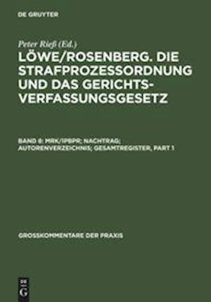 MRK/IPBPR; Nachtrag; Autorenverzeichnis; Gesamtregister