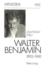 Walter Benjamin 1892-1940.