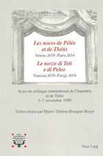"les Noces de Pelee Et de Thetis-"venise, 1639 - Paris, 1654- "le Nozze Di Teti E Di Peleo-" Venezia, 1639 - Parigi, 1654