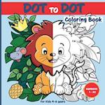 Dot-to-Dot Coloring Book for kids age 4 - 6 years: 50 Cute Motifs For Fun Dot Connections and Coloring 