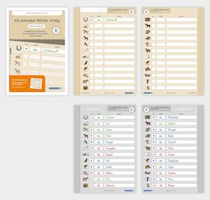 Ich schreibe Wörter richtig - Abreißblock 6 - Lernzielkontrolle - Pferde-Wörter