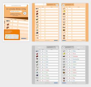 Ich schreibe Wörter richtig - Abreißblock 8 - Lernzielkontrolle - Auswahl Lernwörter aus Block 1-7