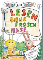 Lesen mit Biene, Frosch und Hase