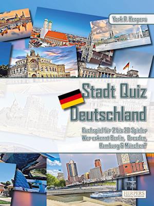 Stadt Quiz Deutschland | Buchspiel für 2 bis 20 Spieler | Wer erkennt Berlin, Dresden, Hamburg & München?