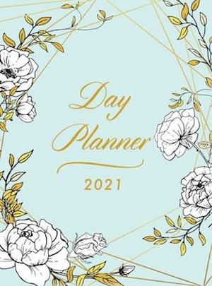 Day Planner 2021 Large: 8.5" x 11" | 1 Page per Day Planner | Floral Hardcover | January - December 2021 | Dated Planner 2021 Productivity, XXL Planne