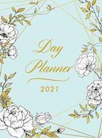 Day Planner 2021 Large: 8.5" x 11" | 1 Page per Day Planner | Floral Hardcover | January - December 2021 | Dated Planner 2021 Productivity, XXL Planne