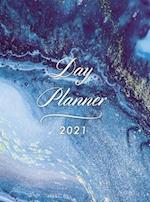 Day Planner 2021 Daily Large: Hardcover Agenda 8.5" x 11" | 1 Page per Day Planner | Blue Marble | January - December 2021 | Dated Planner 2021 Produc
