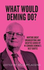 What would Deming do? Nurture great organizations and societies guided by W. Edwards Deming's best quotes: Nurture great organizations and societies g