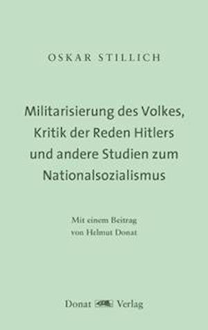 Militarisierung des Volkes, Kritik der Reden Hitlers und andere Studien zum Nationalsozialismus