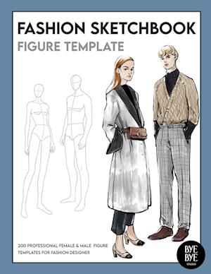 Female & Male Fashion Sketchbook Figure Template