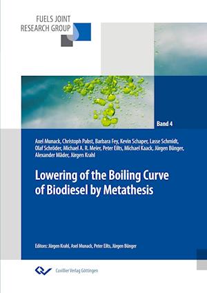 Lowering of the boiling curve of biodiesel by metathesis