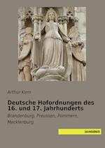 Deutsche Hofordnungen des 16. und 17. Jahrhunderts