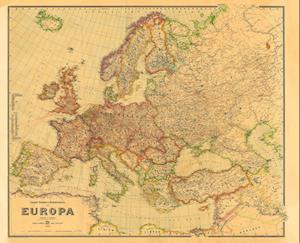 Historische Verkehrskarte von EUROPA 1942 [gerollt]