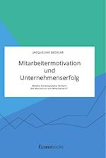 Mitarbeitermotivation und Unternehmenserfolg. Welche Anreizsysteme fördern die Motivation von Mitarbeitern?