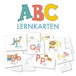 ABC-Lernkarten der Tiere, Bildkarten, Wortkarten, Flash Cards mit Groß- und Kleinbuchstaben