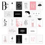Schönes Postkarten Set mit 25 modernen und stylishen Postkarten zum Dekorieren oder Verschenken. Feminine Bilder, Sprüche und Statements für Frauen. Hochwertige Spruchkarten in dekorativer Box.