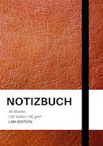 Notizbuch A5 blanko - 100 Seiten 90g/m² - Soft Cover Braun - FSC Papier