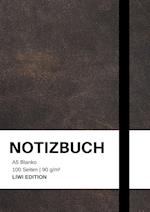 Notizbuch A5 blanko - 100 Seiten 90g/m² - Soft Cover Schwarz - FSC Papier