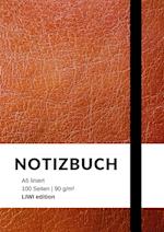 Notizbuch A5 liniert - 100 Seiten 90g/m² - Soft Cover braun - FSC Papier
