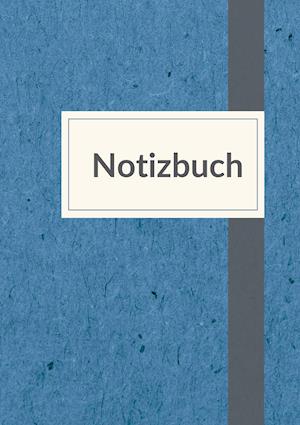 Notizbuch A5 liniert - 100 Seiten 90g/m² - Soft Cover blau meliert - FSC Papier