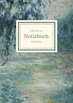 Notizbuch schön gestaltet mit Leseband - A5 Hardcover blanko - 100 Seiten 90g/m² - Motiv "Morgen an der Seine", Monet - FSC Papier