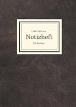 Dünnes Notizheft A5 liniert - Notizbuch 30 Seiten 90g/m² - Softcover schwarz - FSC Papier