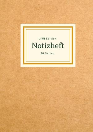 Dünnes Notizheft A5 liniert - Notizbuch 30 Seiten 90g/m² - Softcover hellbraun - FSC Papier