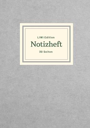 Dünnes Notizheft A5 liniert - Notizbuch 30 Seiten 90g/m² - Softcover grau - FSC Papier