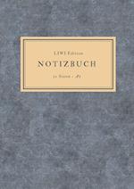 Dünnes Notizbuch A5 liniert - Notizheft 30 Seiten 90g/m² - Softcover blau meliert - FSC Papier