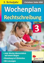 Wochenplan Rechtschreibung / Klasse 3