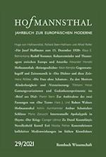 Hofmannsthal - Jahrbuch zur europäischen Moderne