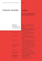 Kritische Berichte : Zeitschrift für Kunst-                                                  und Kulturwissenschaften / Jahrgang 52, Heft                                                  1.2024