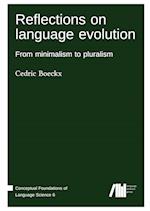 Reflections on language evolution