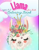 Llama Coloring Book For Kids Ages 4-8