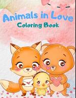 Animals In Love Coloring Book For Kids