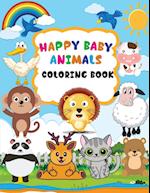 Happy Baby Animals Coloring Book
