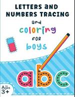 Letters and Numbers Tracing and Coloring for Boys