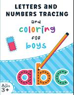 Letters and Numbers Tracing and Coloring for Boys