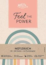 Feel The Power - Notizbuch (Motiv Regenbogen) A5 | dotted | Hardcover