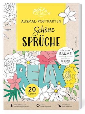 Ausmal-Postkarten Schöne Sprüche | 20 Karten