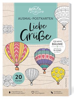 Ausmal-Postkarten Liebe Grüße | 20 Karten