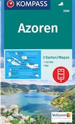 Azoren - Azores, Kompass Wanderkarte 2260