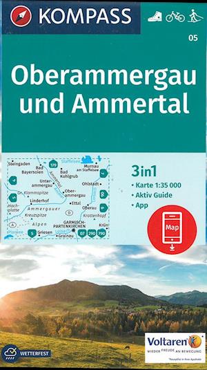 Oberammergau und Ammertal, Kompass Wanderkarte 05